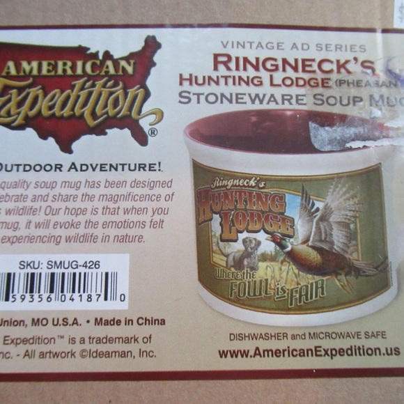 Vintage ad series Ringneck's Hunting Stonewear Soup mug - Picture 11 of 14